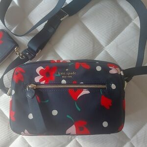 Kate Spade Navy Floral Crossbody Bag